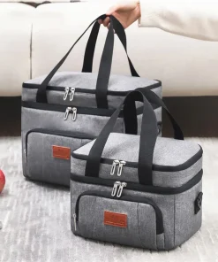 Bolsas para el almuerzo con nevera doble multifunción para mujeres y hombres