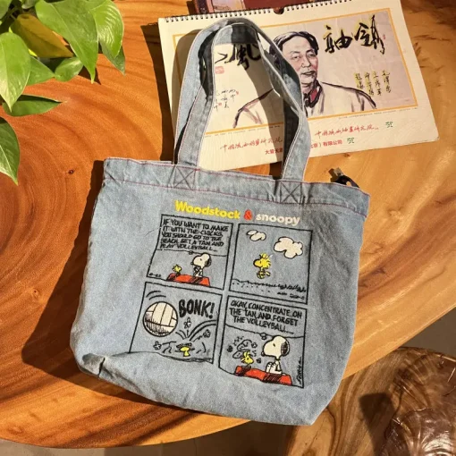 Bolso Bandolera Snoopy Bordado Nuevo Japonés