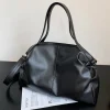 Bolso bandolera grande de hombro negro para mujer