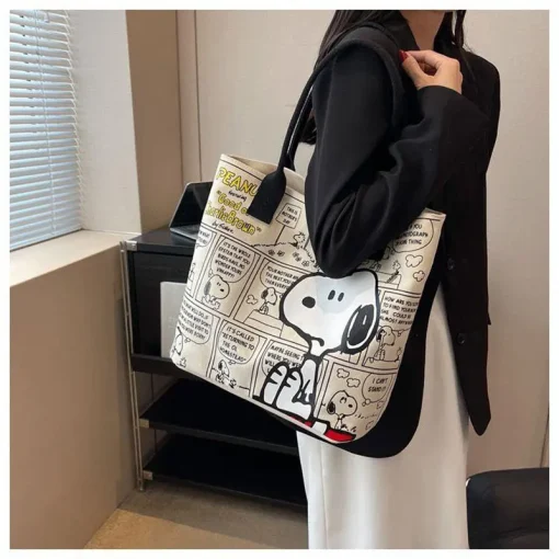 Bolso de Lona Para Mujer Snoopy, Capacidad Alta