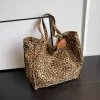 Bolso de mano gran capacidad estampado leopardo