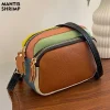 Bolso de mujer de cuero vacuno auténtico color aleatorio