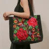 Bolso tote bordado floral de estilo étnico