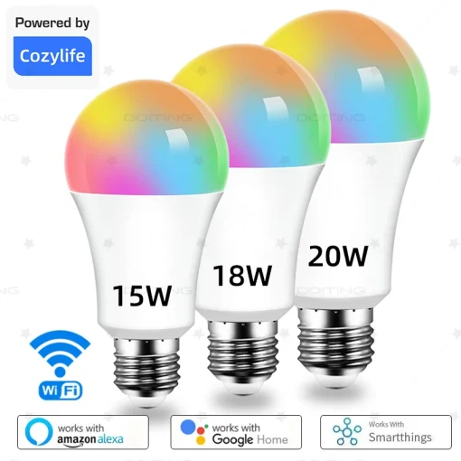 Bombilla Inteligente Wi-Fi E27 Regulable RGBCW LED Multicolor