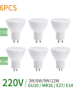 Bombilla LED GU10 E27 E14 3W-12W