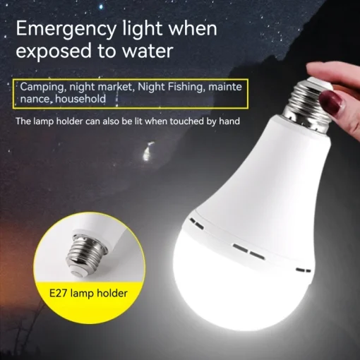 Bombilla LED de emergencia portátil de 7W9W12W15W