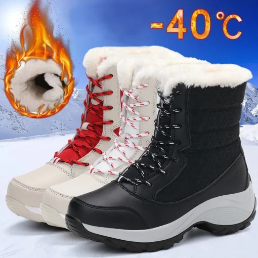 Botas Mujer Invierno Nieve Plataforma Gruesa