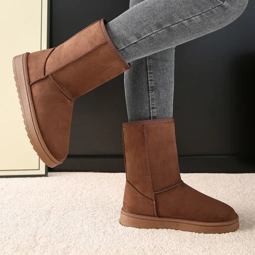 Botas de invierno para mujer de media pantorrilla