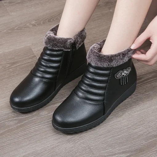 Botas tobilleras de invierno cálidas