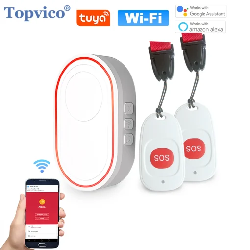 Botón de pánico Topvico WiFi para emergencia de personas mayores