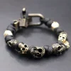 Brazalete Gótico de Calavera de Diseño