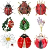 Broches Ladybug Rhinestone Seven Star