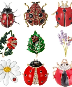 Broches Ladybug Rhinestone Seven Star