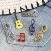 Broches esmaltados de notas musicales geniales