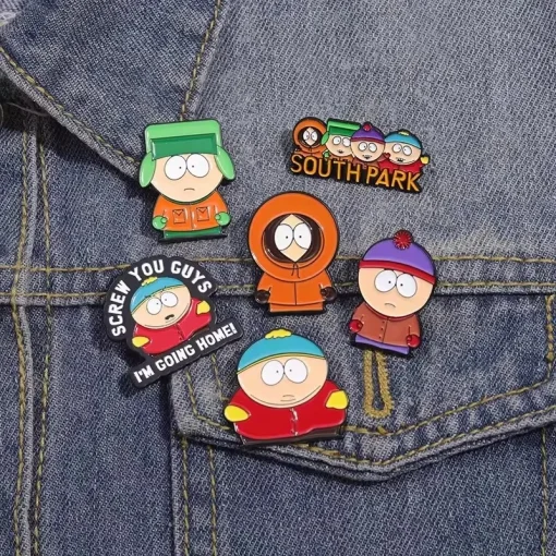 Broches metálicos personalizados de dibujos animados