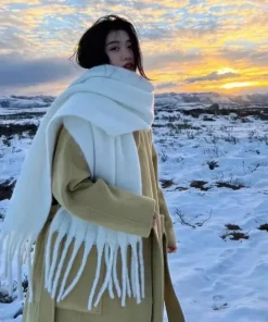 Bufanda de invierno de cachemira para mujer