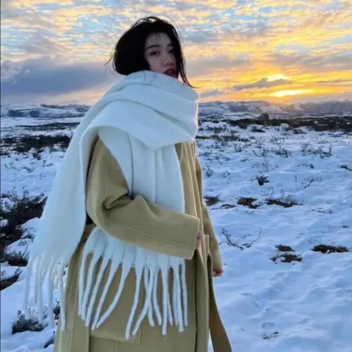 Bufanda de invierno de cachemira para mujer