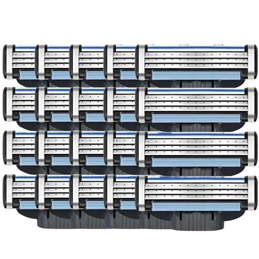 Cabezal para maquinilla de afeitar de tres capas y 3 hojas de repuesto