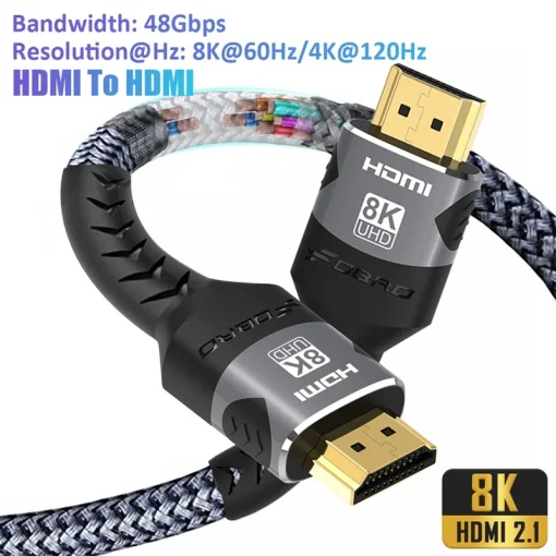 Cable HDMI 8K 2.1, 48 Gbps