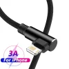 Cable USB 90° para iPhone 14, 13, 12