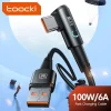 Cable USB C Toocki 6A 90 Grados