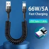 Cable USB-C telescópico para coche 66W 5A Fast Charging