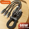 Cable USB Toocki 3 en 1 para iP Tipo C Micro