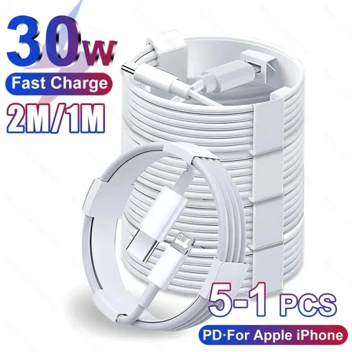 Cable carga rápida 1-5pcs 30W iPhone