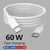 Cable de datos de carga rápida USB C a USB tipo C de 60 W y PD