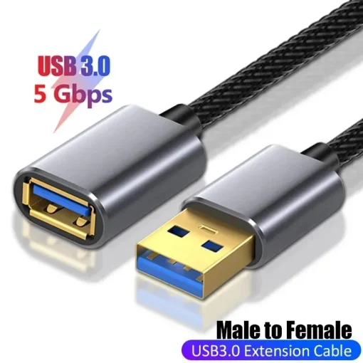 Cable extensor USB macho y hembra