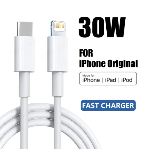 Cable para iPhone de Apple PD 3.0 y 30 W