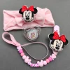 Cadena de chupete de bebé con estampado de Minnie [50 caracteres]