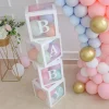 Caja con globos para baby shower o cumpleaños