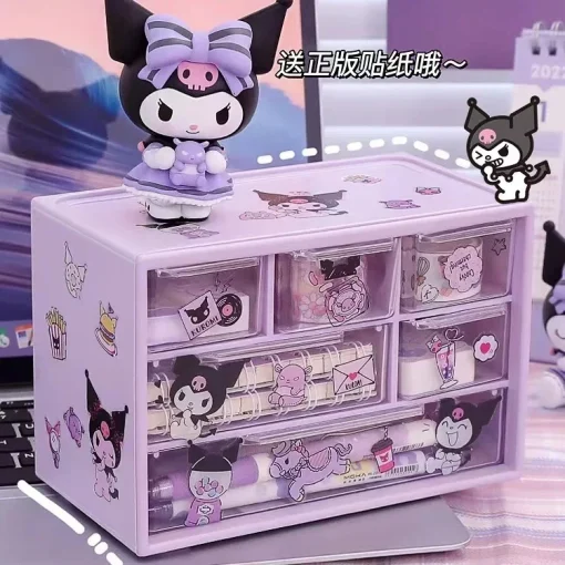 Caja de almacenamiento de 6 rejillas Sanrio