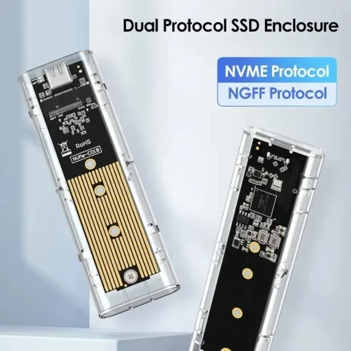 Caja externa SSD M.2 NVME PCIe Dual Protocolo