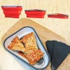 Caja plegable de pizza en silicona apta para alimentos