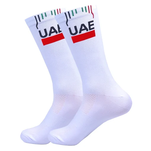 Calcetines Ciclismo Hombres Mujeres UAE 2025