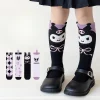 Calcetines altos de Kuromi de Sanrio para niñas kawaii