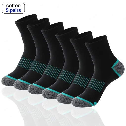 Calcetines altos de algodón transpirables para hombre