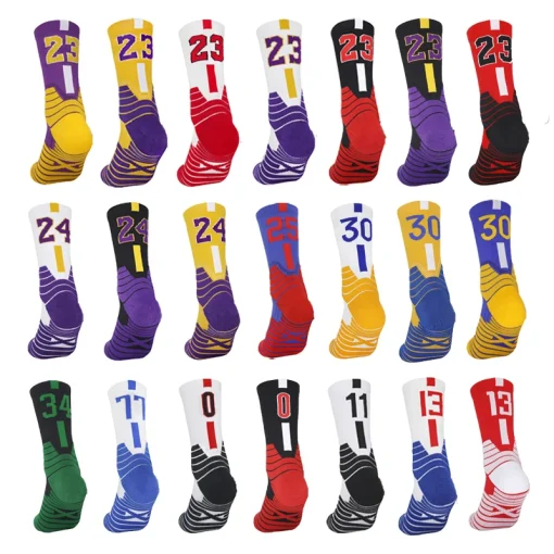 Calcetines de baloncesto para hombre, número