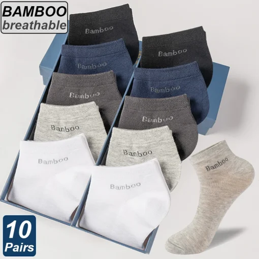 Calcetines de bambú de 10 pareslote para hombre