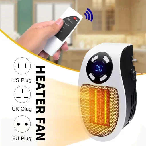 Calefactor eléctrico portátil mini de pared