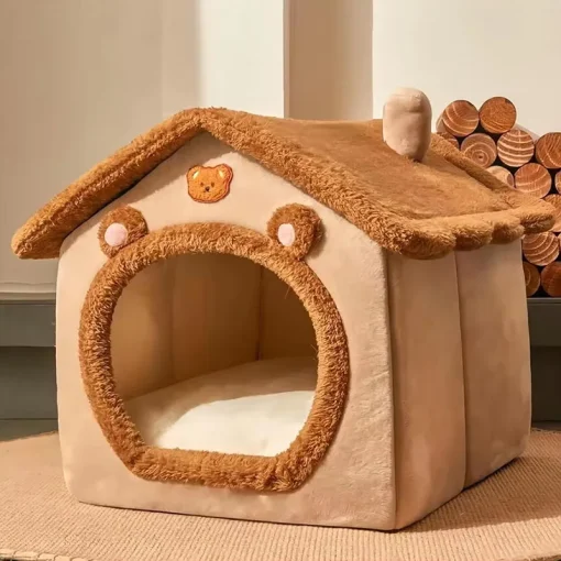 Cama para mascota plegable y removible