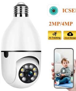 Cámara IP PTZ 4MP E27 WiFi ICSEE