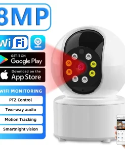 Cámara IP WiFi 4K Smart Interior Seguridad Baby Monitor