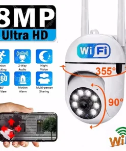 Cámara IP inteligente para el hogar 8MP