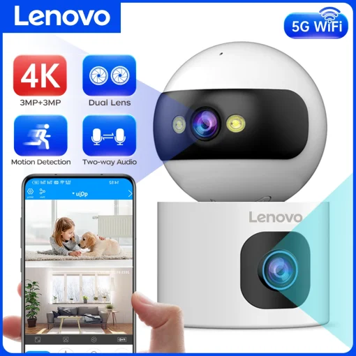 Cámara Lenovo 4K IP 5G WiFi Doble Lente