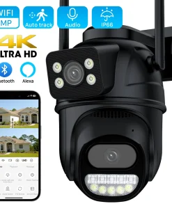 Cámara PTZ IP de doble lente 4K de 8MP