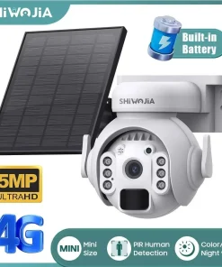 Cámara SHIWOJIA 3K 5MP 4G SIM Solar