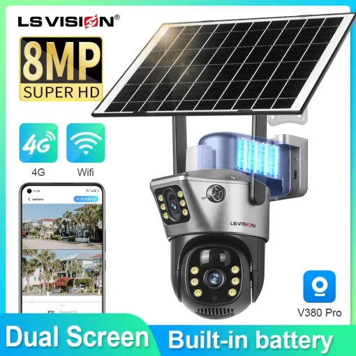 Cámara Solar 4G 8MP LS VISION WiFi Exterior